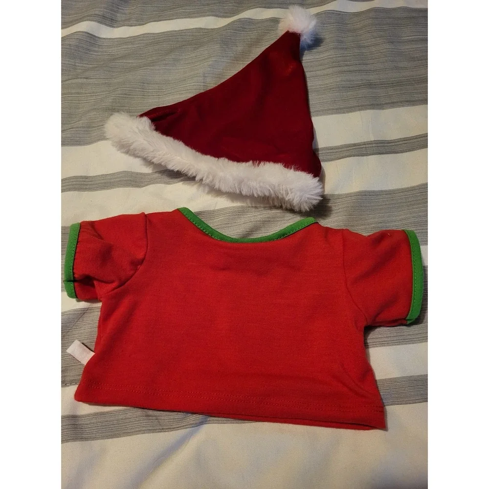 Build-A-Bear Pokémon Pikachu Happy Holidays Shirt & Santa Hat Christmas